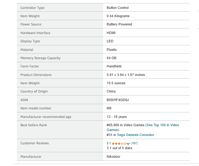 impressive array of features