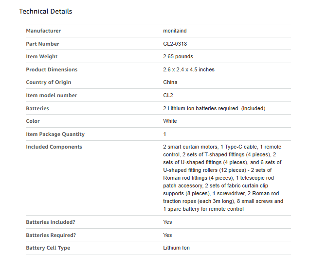 Technical Specifications