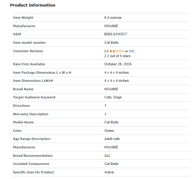 Features and Specifications