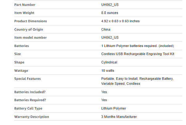 Main Features and Specifications