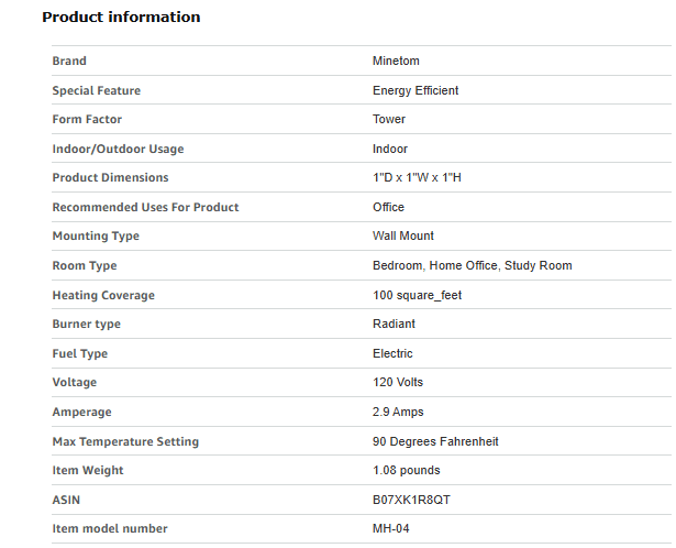 Product Specifications and User Recommendations