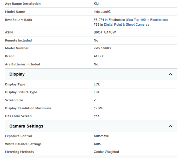 Technical Specifications Overview