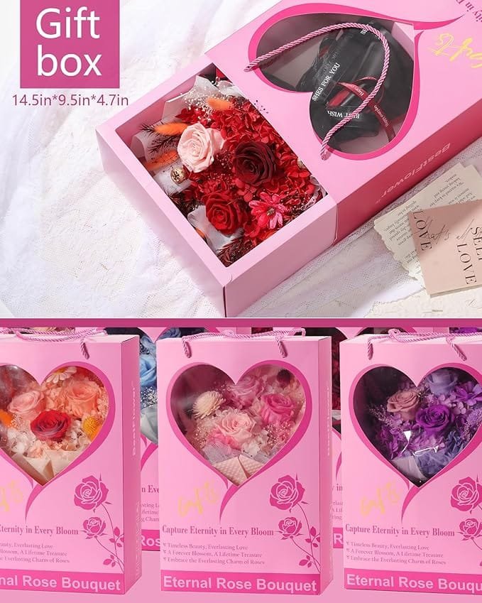 Elegant Packaging and Presentation Preserved Flowers Bouquet